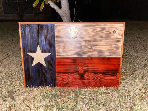 Texas wooden flag