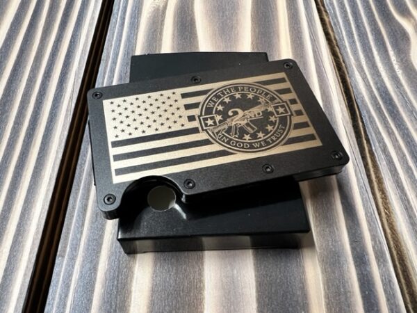 Minimalist wallet laser engraved