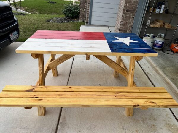 Texas flag picnic table - Image 5
