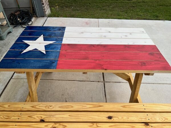 Texas flag picnic table - Image 2