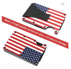 Aluminum Flag USA minimalist wallet
