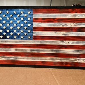Wooden American flag